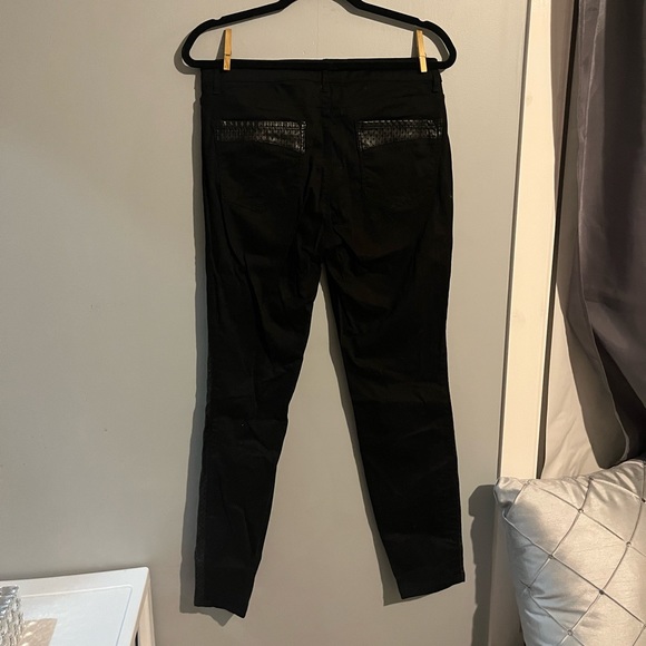 Kardashian Kollection Kim curvy skinny black jeans size 12 faux leather kovet - Picture 6 of 7